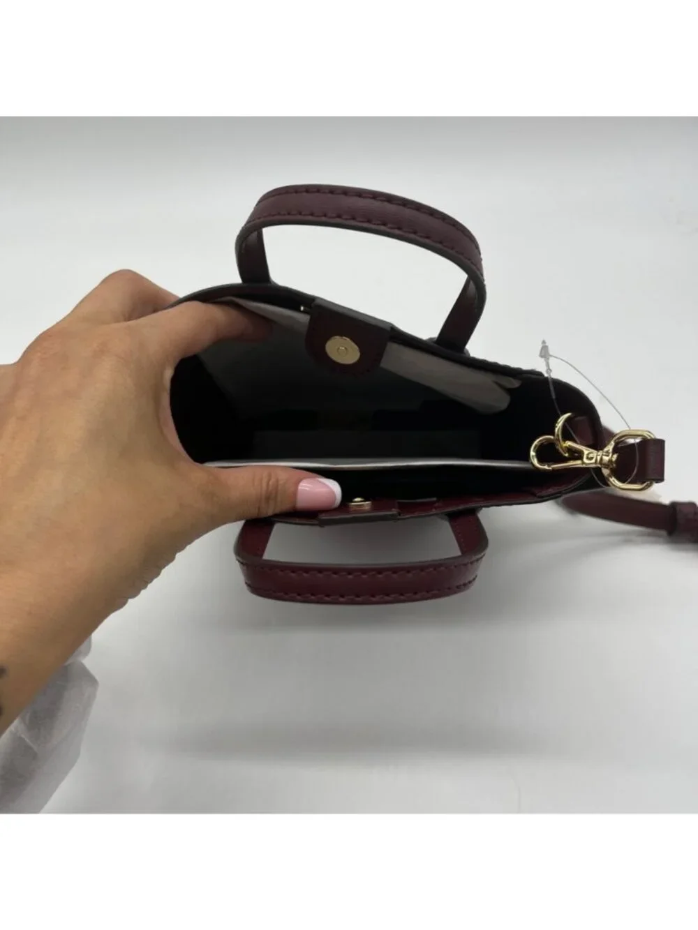 Michael Kors Burgundy Saffiano Leather Crossbody Bag